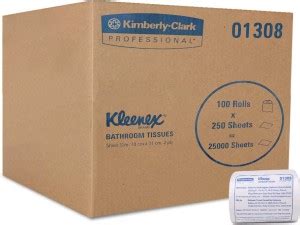 Kleenex Toilet Tissue 1308 2 Ply Toilet Paper -100 Roll x 250 Sheets ...