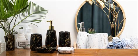 Market99 Beige Ceramic Bathroom Set of 4 - Ribbed Design, Bath ...