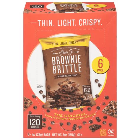 Sheila G's Brownie Brittle, Chocolate Chip, 6 Pack (1 oz) Delivery or ...