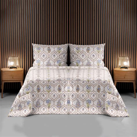 JAZZ 100% Cotton King Size Bedsheet, 160 TC, BLUE– Vintana