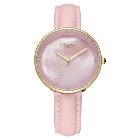 Buy Online Poze by Sonata Quartz Analog Pink Dial PU Leather Strap ...