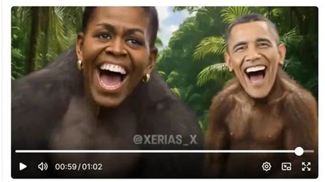 Trump shares video depicting Barack and Michelle Obama with monkey ...