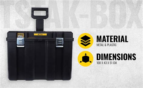 DEWALT DWST83347-1 TSTAK® Heavy-Duty Portable Mobile Storage Box With ...