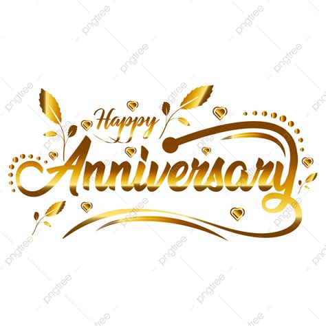 Golden Wedding Anniversary Vector Design Images, Happy Anniversary ...