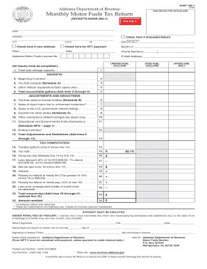 Alabama Monthly Motor Fuels Tax Return - Blank Fillable Template | Fill ...