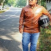 Buy Leather Retail Tan Solid Biker Jacket for Man at Amazon.in