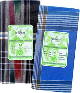 Feather Green Checkered Multicolor Lungi Price in India - Buy Feather ...