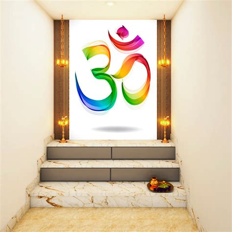 Om In Colour Shade Self Adhesive Sticker Poster – Myindianthings