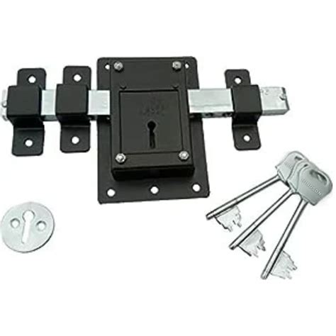 Hindson 10 Chal Iron Gate Lock | Heavy Duty 8 Lever Door Lock with 3 ...