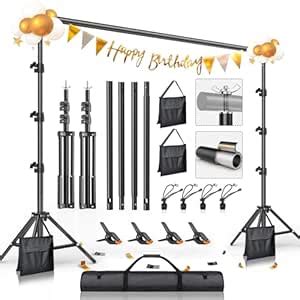 BEIYANG 8.6 x 10 FT Background Stand,Backdrop Support System Kit with ...