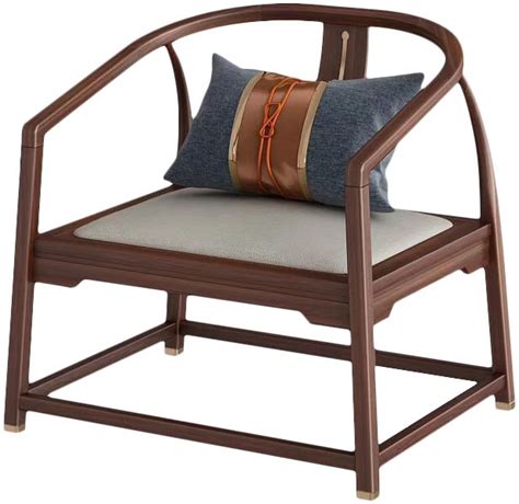 织然新中式实木餐椅现代简约餐桌椅子家用禅意仿古休闲椅餐厅家具-美间设计