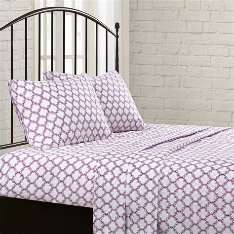 Buy Mainstays Purple Medallion 6 Piece Bed in a Bag Comforter Set With ...