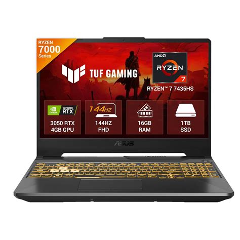 ASUS TUF Gaming A15, AMD Ryzen 7 7435HS, NVIDIA GeForce RTX 3050, 16GB ...