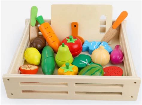 Premium Vegetables & Fruits Kitchen Basket: Imaginative Play Set ...