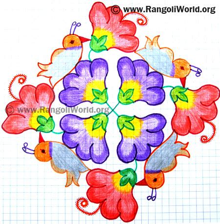 16 dots kolam designs gallery