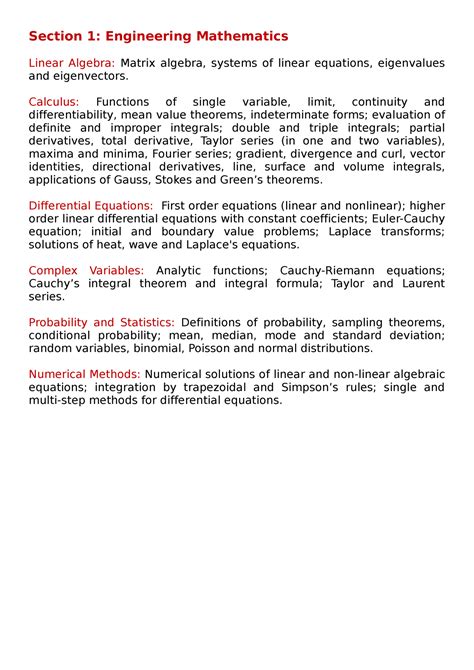 GATE ME Engineering Mathematics - Section 1: Engineering Mathematics ...