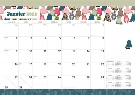 Carnaval de Kitty 2022 17 x 12 Inch Monthly Desk Pad Calendar, Cats ...