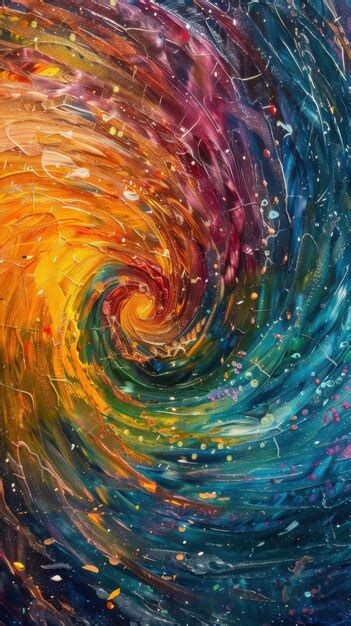 Cosmic swirl of artistic colors | Premium AI-generated image