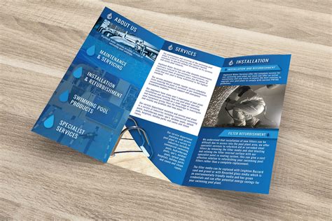 Brochure Rhys Welsh Web Design - structure of leaflet