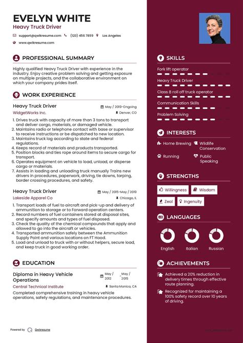 10+ Heavy Truck Driver Resume Samples & Templates for 2025