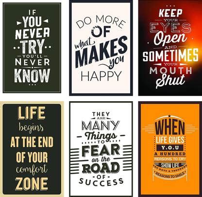 Combo Pack of 6 Motivational Wall Posters and Inspirational Quotes for ...