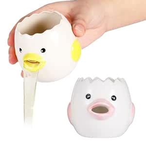Cute Egg Separator, Ceramics Vomiting Chicken Egg Yolk Egg White ...