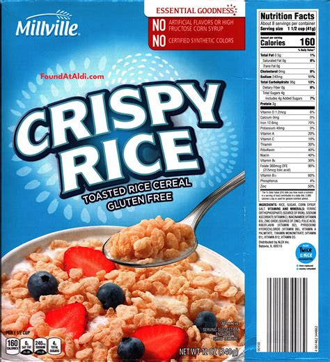 Puffed Rice Cereal Nutrition