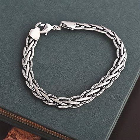 Buy Tistabene High Finished Silver Plated Links Mens BraceletFor Mens ...