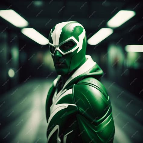 Premium AI Image | superhero with green and white suit Hd