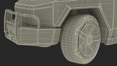 Tesla Cybertruck Police Patrol Vehicle Rigged for Maya 3D model | 3D ...