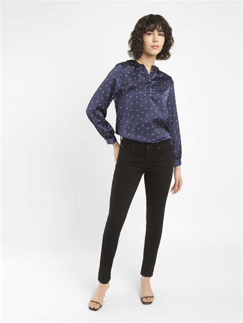 Women's 711 Black Skinny Fit Mid Rise Jeans – Levis India Store