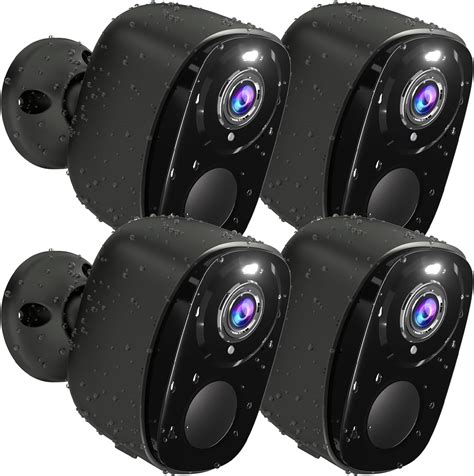Amazon.com : 4PCs 2K Security Camera Wireless Outdoor, Surveillance ...