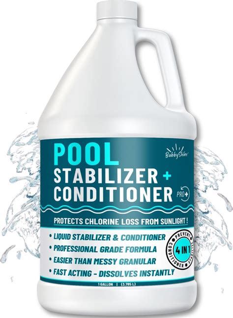 BubbyShine, Pool Stabilizer - Cyanuric Acid Pool Stabilizer, Liquid ...