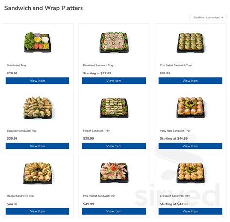 Albertsons Deli menu in Boise, Idaho, USA