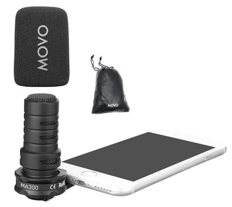 Movo MA300 Compact Smartphone Microphone Compatible with iPhone ...