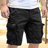 Men's Tactical Shorts Cargo Shorts Shorts Buttons Multi Pocket Plain ...