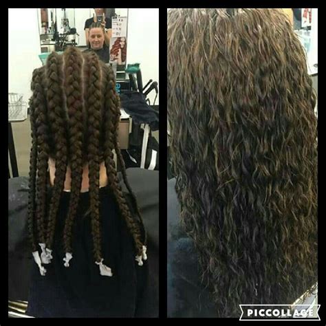 Braided perm. I love this idea! | Permed hairstyles, Long hair perm ...