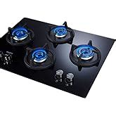 Whirlpool Hob 4 Burner Crystal Glass Auto Ignition Gas Stove (Elite ...