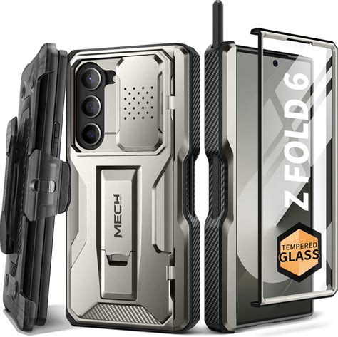 Amazon.com: TONGATE for Z Fold 6 Case, [with S Pen Slot & Hinge ...