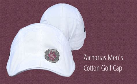 Zacharias Men's Cotton Golf Cap (Pack of 1) (CL-01_White_Free Size ...