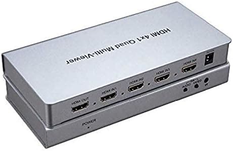 Microware HDMI Switcher 4 in 1 Out, HDMI 4x1 Quad Multi-Viewer 1080P 3D ...
