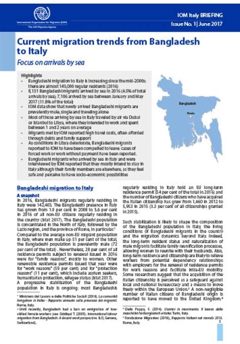 IOM Italy Briefing: Issue No. 1 | June 2017 | IOM Plataforma de ...