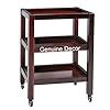 Genuine Decor Wooden 3-Tier Rolling Cart Large Trolley with Wheels ...
