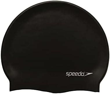 Speedo Unisex Adult Flat Silicone Swim Cap - Black : Amazon.in ...