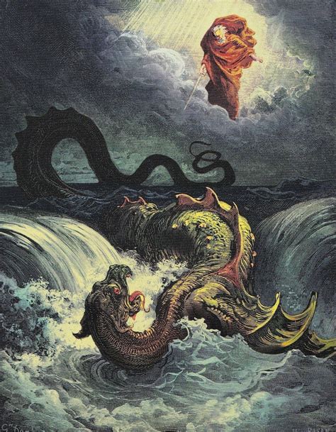 ‘Leviathan the twisting Serpent’ by Gustave Dore, 1866 | Biblical art ...