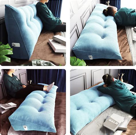 Buy WOWMAX Triangular Reading Pillow Large Bolster Headboard Backrest ...