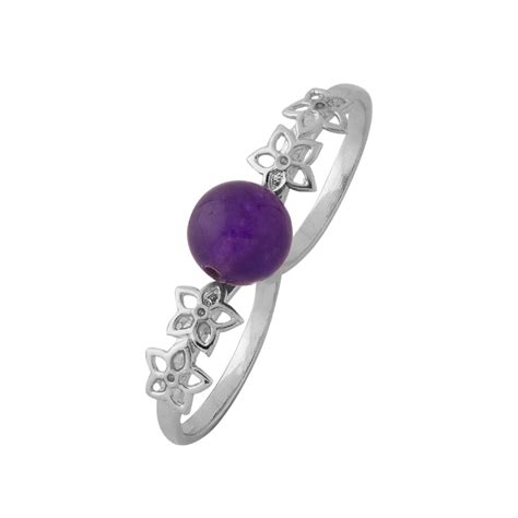 Purple Bead Studded 2 Finger Ring For Women – VOYLLA