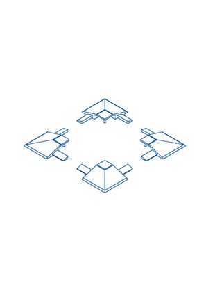 Safety mats Preventa XY2T, external corner with 2 knock-out for cable ...