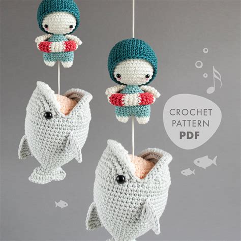Crochet Pattern . Big Fish . Musical Toy – Lalylala Amigurumi