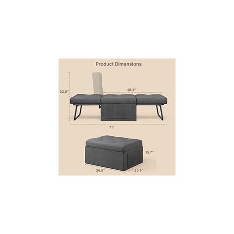 Aiho Sleeper Chair Bed, 4 in 1 Sofa Bed Convertible | Ubuy India